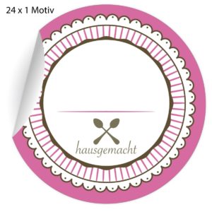 Kartenkaufrausch: hübsche Retro Aufkleber aus unserer Designer Papeterie in rosa
