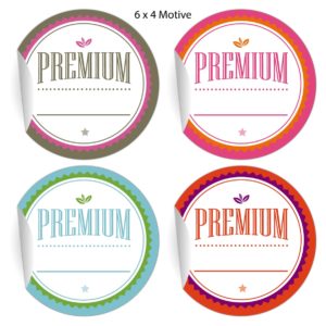 Kartenkaufrausch: bunte Premium Aufkleber zum Beschriften aus unserer Designer Papeterie in multicolor
