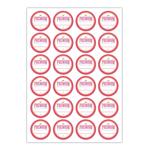 Kartenkaufrausch Sticker in orange: Premium Aufkleber zum Beschriften