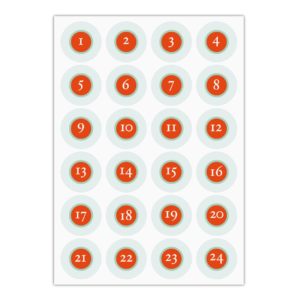 Kartenkaufrausch Sticker in orange: klassisch, reduzierte Advents Aufkleber