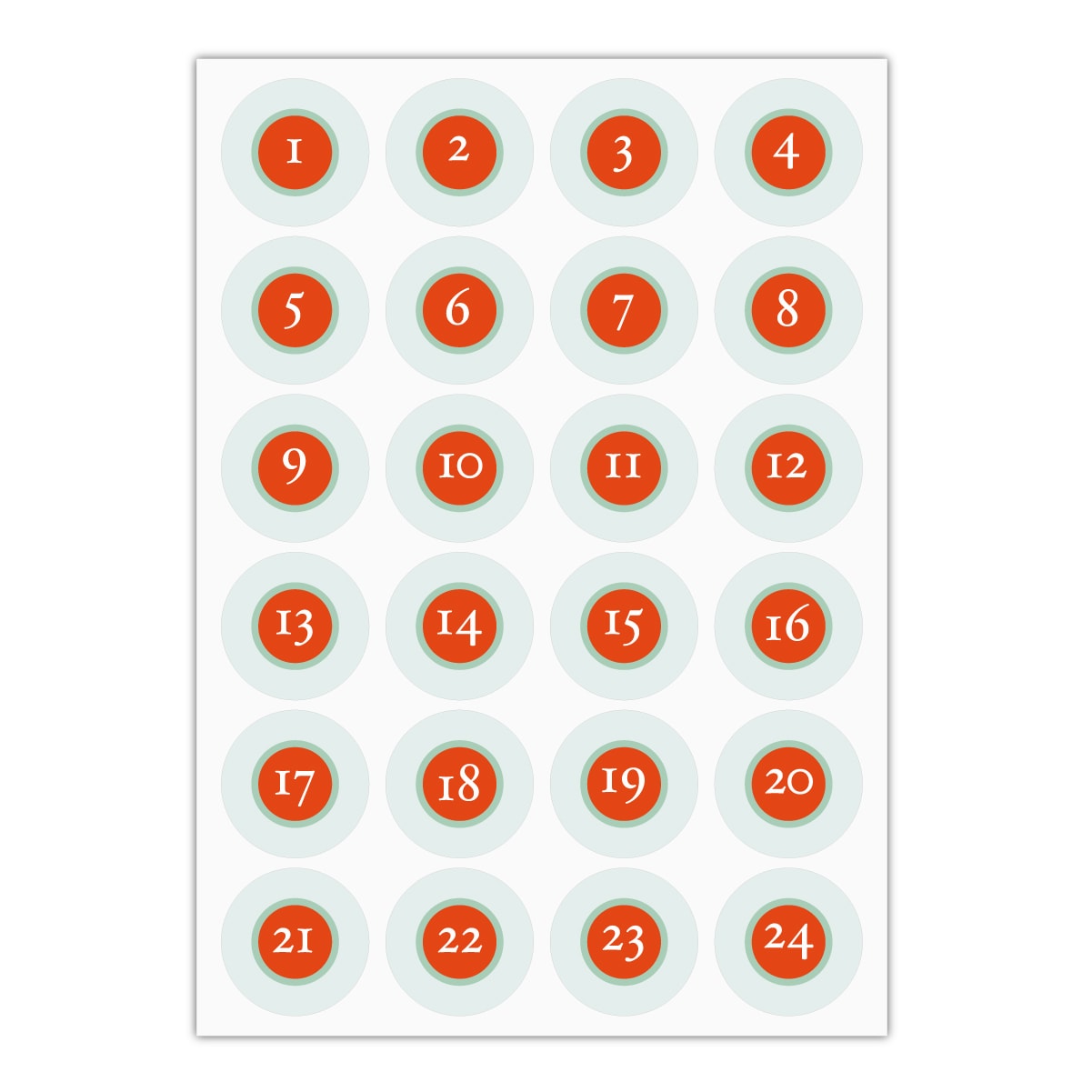 Kartenkaufrausch Sticker in orange: klassisch, reduzierte Advents Aufkleber