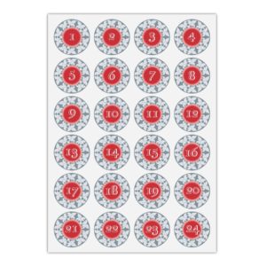 Kartenkaufrausch Sticker in rot: schöne Advents Aufkleber