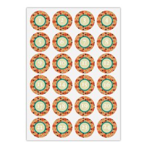 Kartenkaufrausch Sticker in orange: elegante Advents Aufkleber