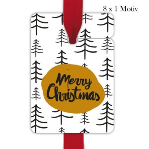 Kartenkaufrausch: Designer Weihnachts Geschenkanhänger aus unserer Weihnachts Papeterie in weiß