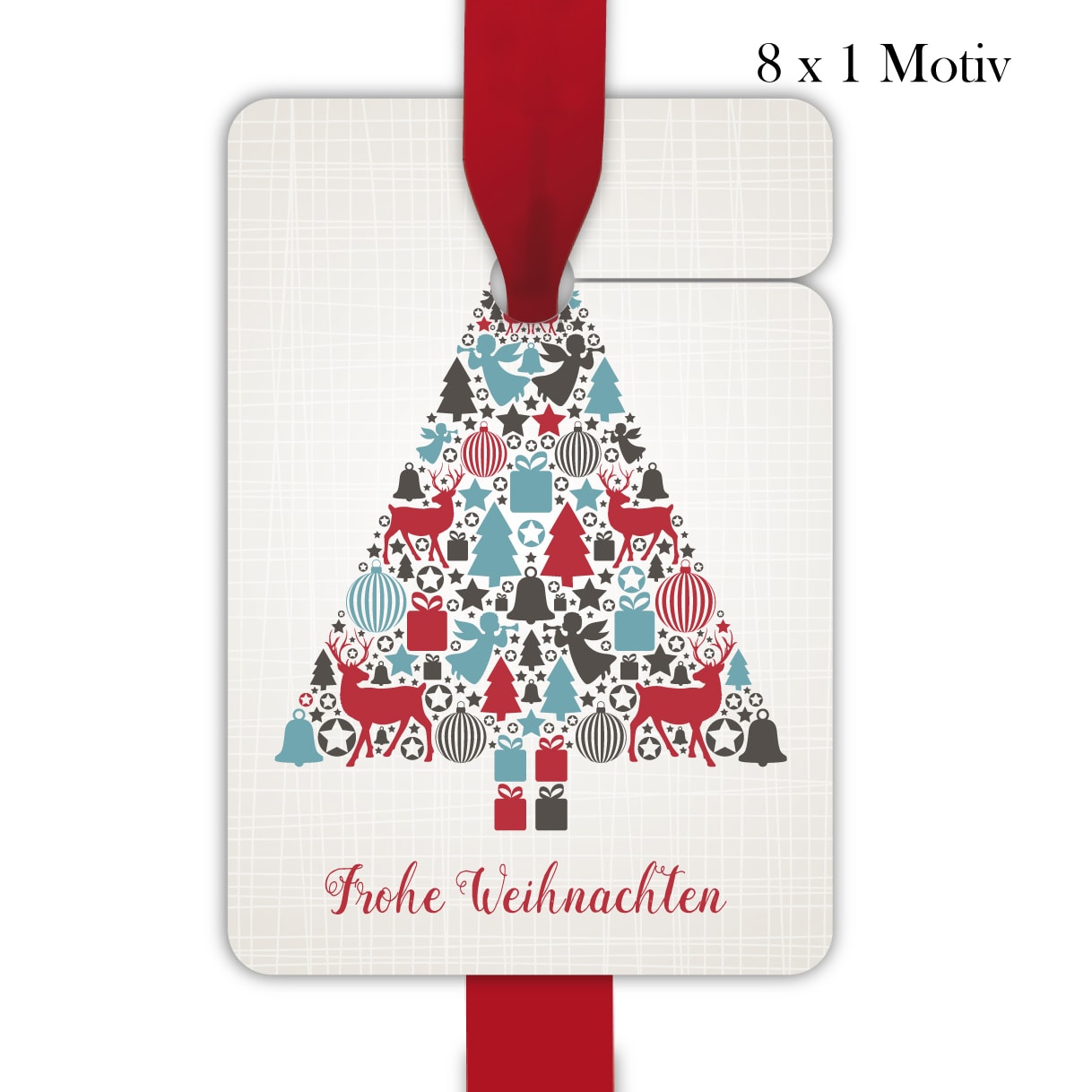 Kartenkaufrausch: 8 Retro Weihnachts Geschenkanhänger aus unserer Weihnachts Papeterie in beige