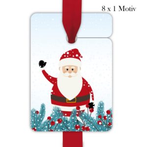 Kartenkaufrausch: 8 süße Weihnachts Geschenkanhänger aus unserer Weihnachts Papeterie in hellblau