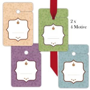 Kartenkaufrausch: 8 klassische Weihnachts Geschenkanhänger aus unserer Weihnachts Papeterie in multicolor