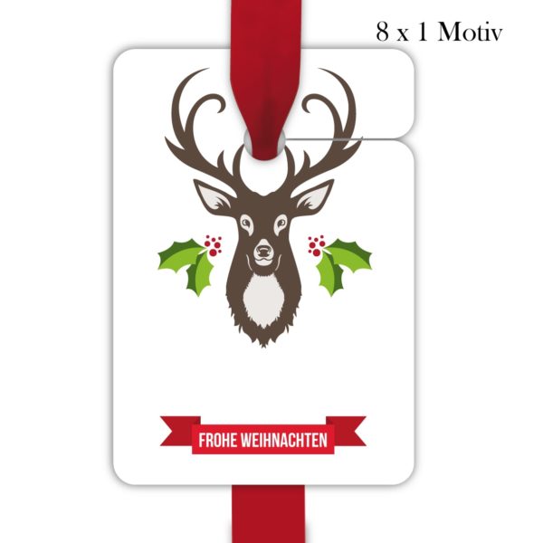 Kartenkaufrausch: elegante Weihnachts Geschenkanhänger aus unserer Weihnachts Papeterie in weiß