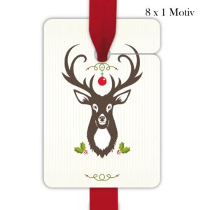 Kartenkaufrausch: klassische Weihnachts Geschenkanhänger aus unserer Weihnachts Papeterie in beige