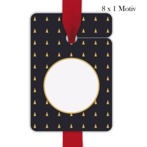 Kartenkaufrausch: grafische Weihnachts Geschenkanhänger aus unserer Weihnachts Papeterie in gold