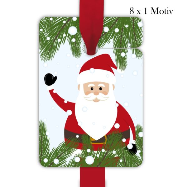 Kartenkaufrausch: fröhliche Weihnachts Geschenkanhänger aus unserer Weihnachts Papeterie in hellblau