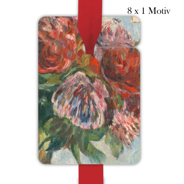 Kartenkaufrausch: Gauguin Blumen Geschenkanhänger aus unserer Kunst Papeterie in rot