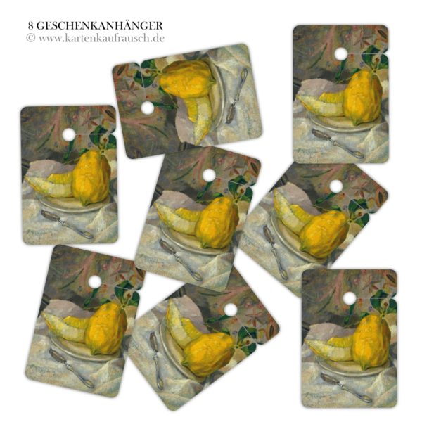 Hänge Etiketten: Gauguin Sommer Geschenkanhänger aus unserer Kunst Papeterie in gelb