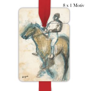 Kartenkaufrausch: Degas Reiter Geschenkanhänger aus unserer Kunst Papeterie in beige