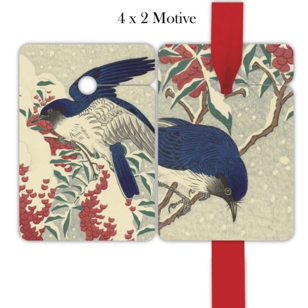 Kartenkaufrausch: Japanische Winter Geschenkanhänger aus unserer Kunst Papeterie in dunkel blau