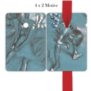 Kartenkaufrausch: 8 Degas Ballet Geschenkanhänger aus unserer Kunst Papeterie in hellblau