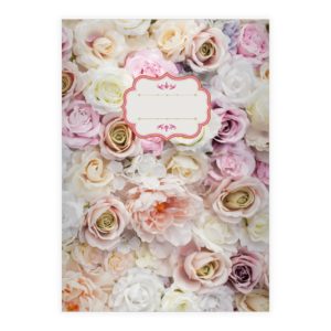 Kartenkaufrausch: Romantisches Rosen Notizheft/ Schulheft aus unserer floralen Papeterie in rosa