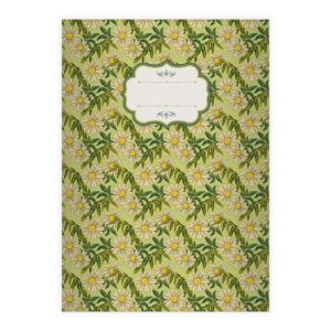 Kartenkaufrausch: Edles florales Vintage Notizheft/ aus unserer floralen Papeterie in grün