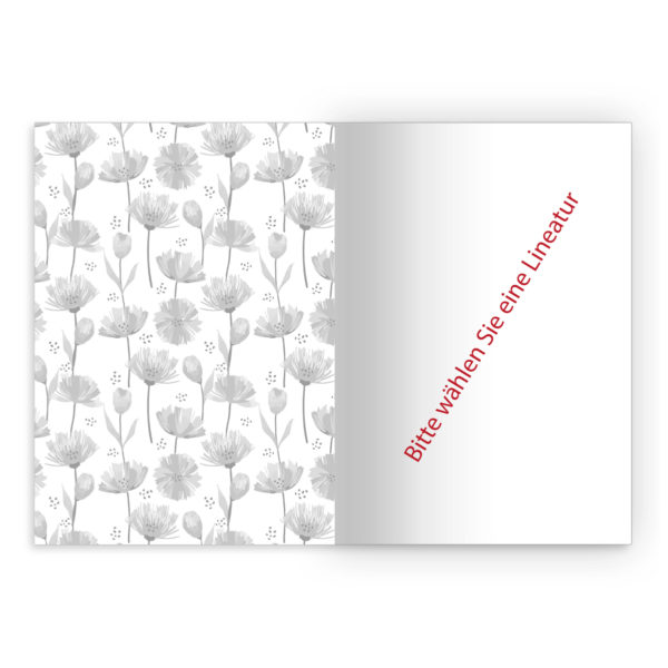 Kartenkaufrausch Notizheft in lila: Notizheft/ Schulheft mit Tulpen