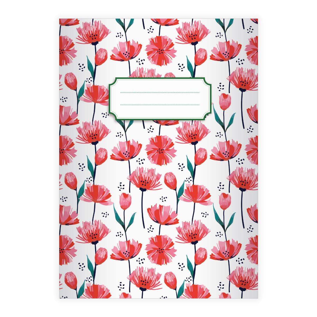 Kartenkaufrausch: Notizheft/ Schulheft mit Tulpen aus unserer floralen Papeterie in rot