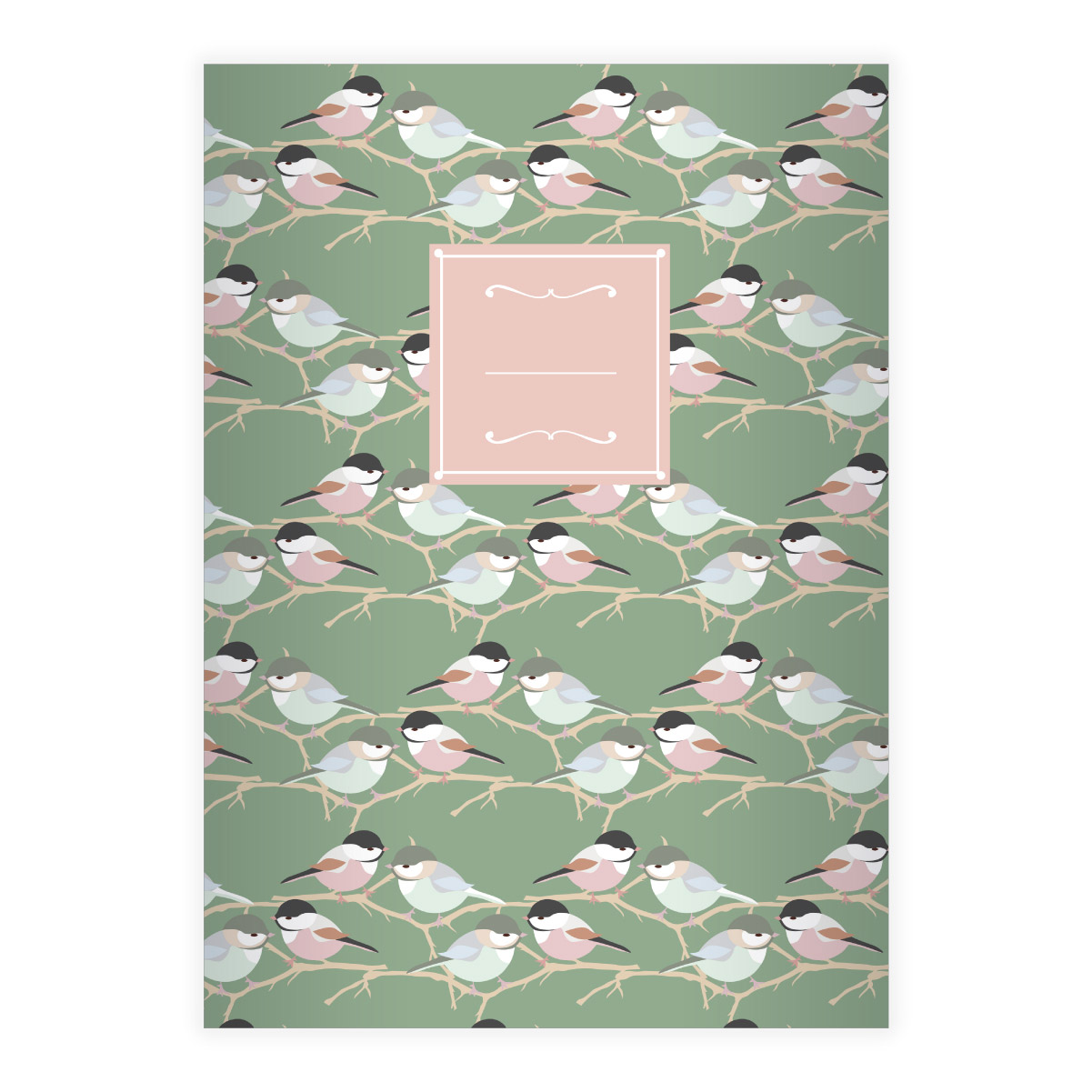 liniertes Heft Schreibhefte mit Sommer Blumen in rosa grau Lineatur 25 Kartenkaufrausch 1 Blüten reiches Notizheft DIN A4 Schulheft 