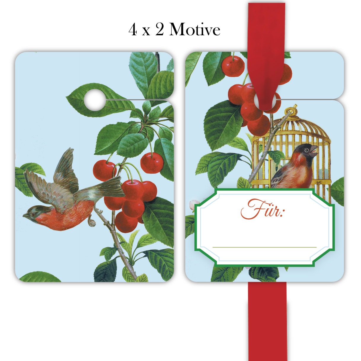 Kartenkaufrausch: Geschenkanhänger mit Vögelchen aus unserer Designer Papeterie in hellblau
