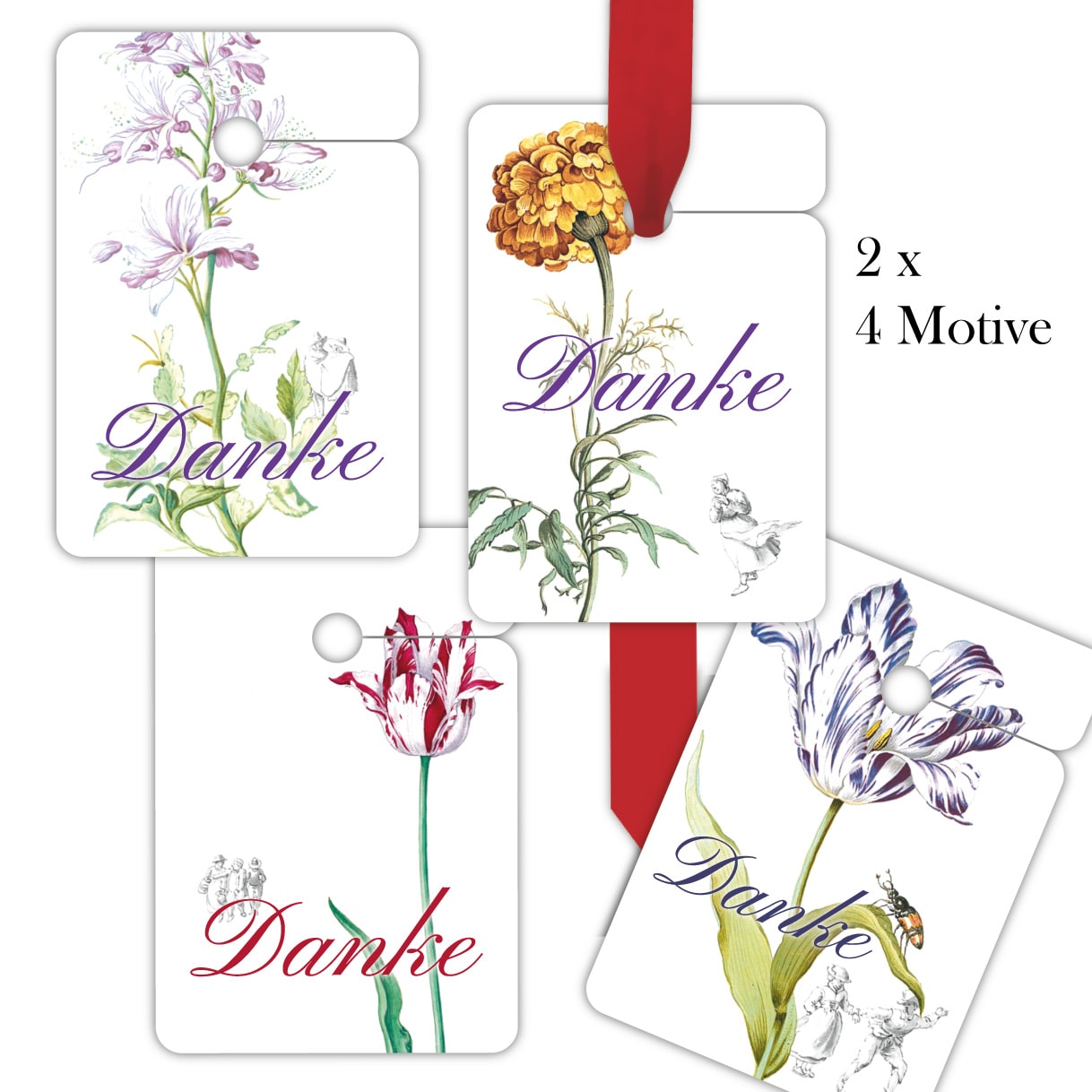 Kartenkaufrausch: schöne Dankes Geschenkanhänger aus unserer Designer Papeterie in weiß