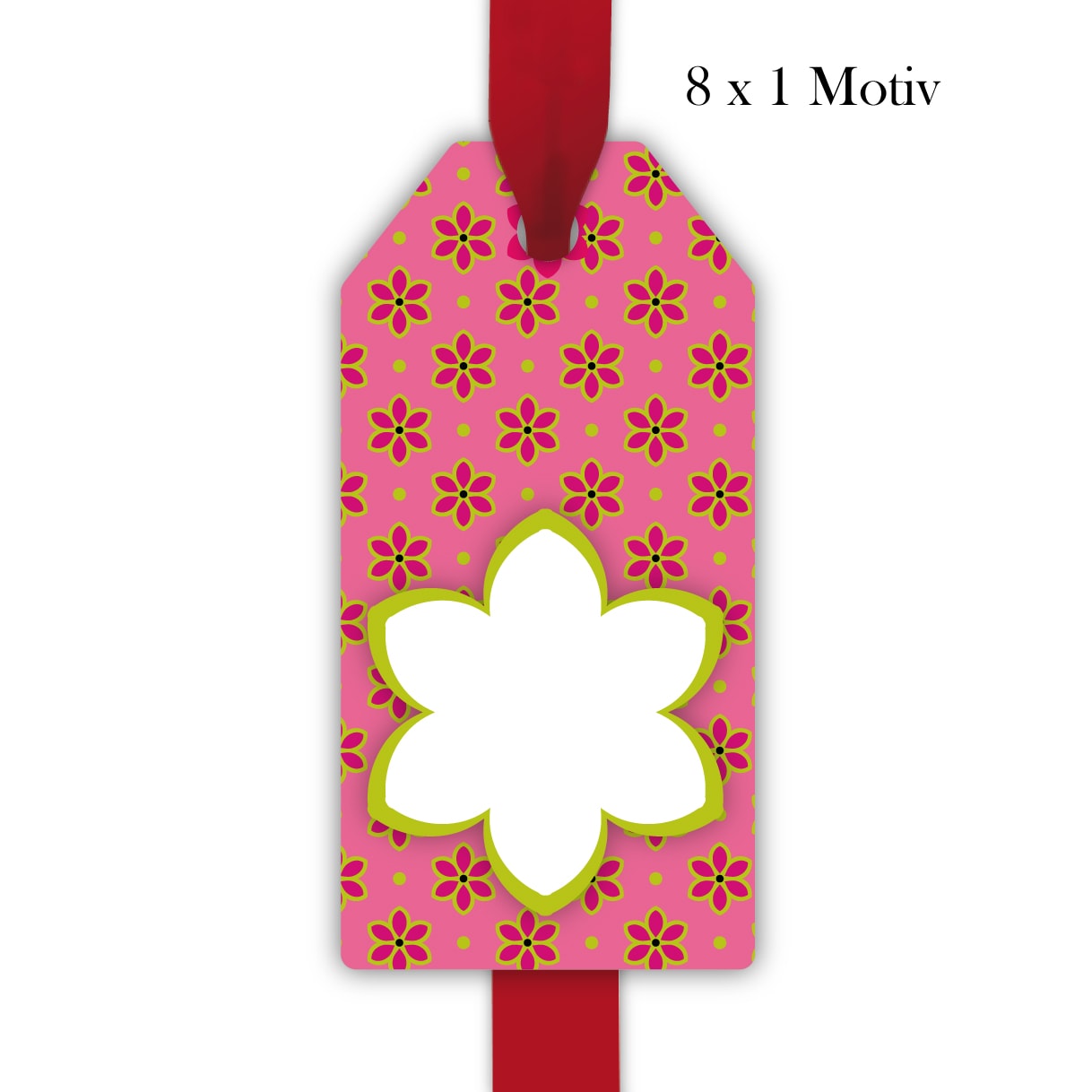 Kartenkaufrausch: rosa Blümchen Geschenkanhänger aus unserer florale Papeterie in rosa