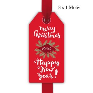 Kartenkaufrausch: Retro Vintage Weihnachts Geschenkanhänger aus unserer Retro Papeterie in rot