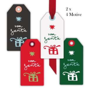Kartenkaufrausch: Weihnachts Retro Vintage Geschenkanhänger aus unserer Retro Papeterie in multicolor