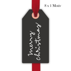 Kartenkaufrausch: 8 moderne Weihnachts Geschenkanhänger aus unserer Designer Papeterie in schwarz