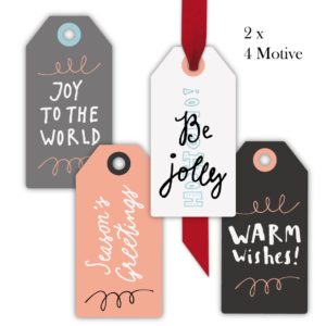 Kartenkaufrausch: 8 schöne Weihnachts Geschenkanhänger aus unserer Designer Papeterie in multicolor