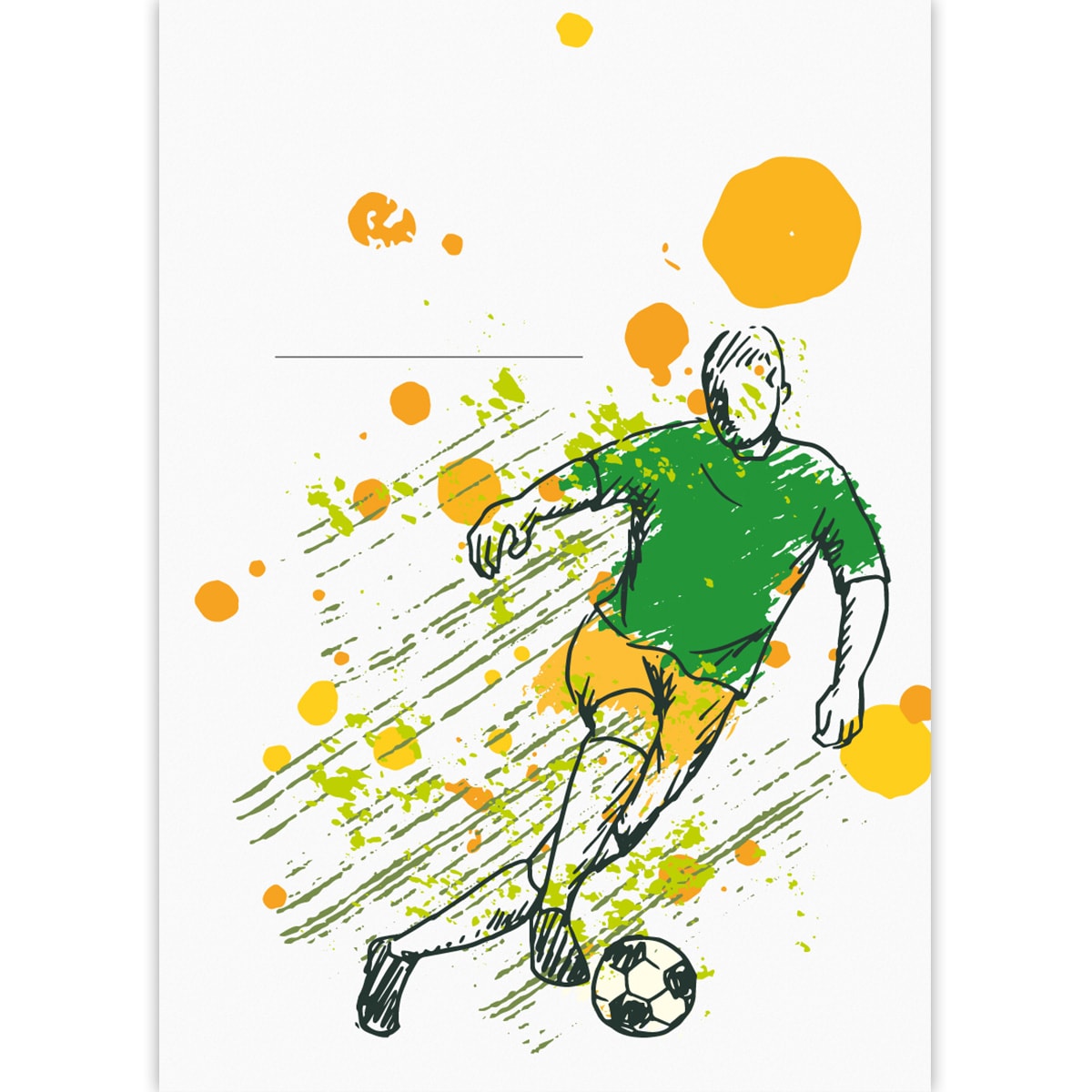 Kartenkaufrausch: Fußball DIN A3 Malblock aus unserer Malblock Papeterie in weiß
