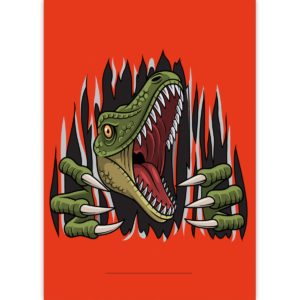 Kartenkaufrausch: Dinosaurier DIN A3 Malblock aus unserer Malblock Papeterie in rot