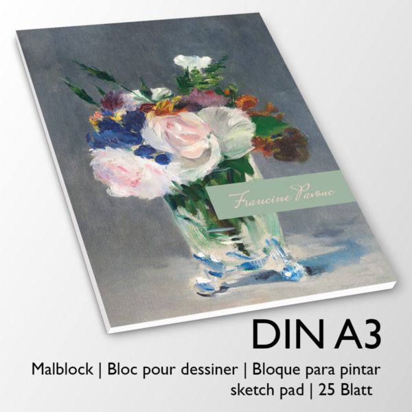 Kartenkaufrausch Zeichenblock in multicolor: Dekorativer DIN A3 Malblock