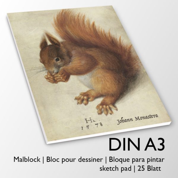Kartenkaufrausch Zeichenblock in braun: Tier DIN A3 Malblock Kunst Motiv
