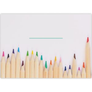 Kartenkaufrausch: Malblock Motiv "Buntstifte" aus unserer Malblock Papeterie in multicolor