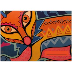 Kartenkaufrausch: Malblock Motiv "City Fox" aus unserer Malblock Papeterie in orange