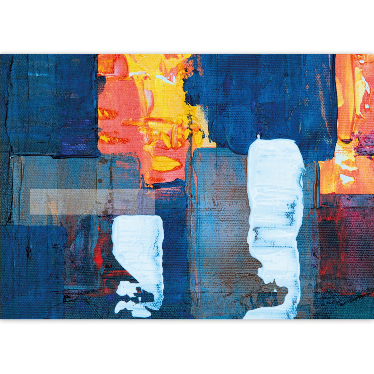 Kartenkaufrausch: Malblock Motiv "Komposition in blau" aus unserer Malblock Papeterie in blau