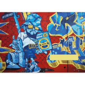 Kartenkaufrausch: Cooler Malblock Motiv: funky graffiti aus unserer Malblock Papeterie in rot