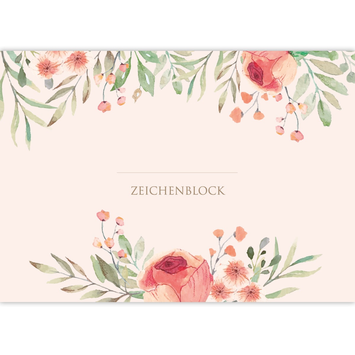 Kartenkaufrausch: Floraler DIN A3 Malblock aus unserer Malblock Papeterie in rosa