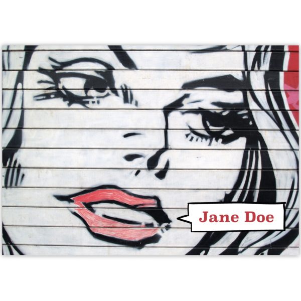 Personalisierbare Zeichenblöcke in weiß: Malblock Motiv "Urban Jane"