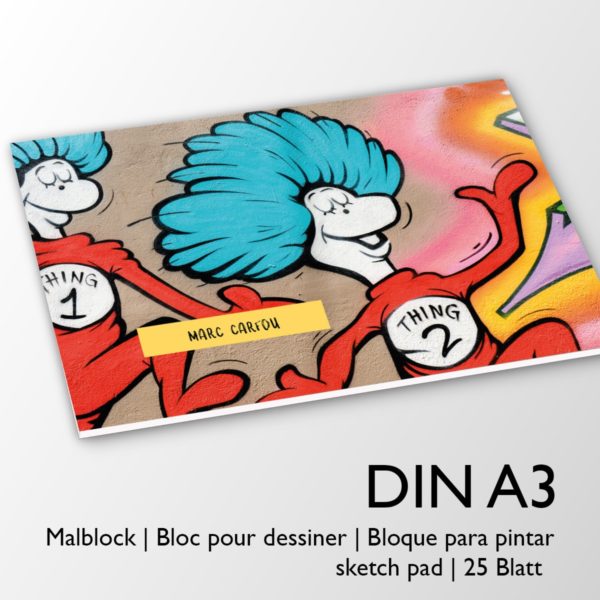 Kartenkaufrausch Zeichenblock in rot: Comic A3 Kinder Malblock