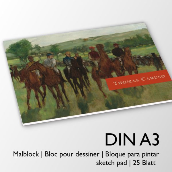 Kartenkaufrausch Zeichenblock in grün: DIN A3 Malblock Edgar Degas