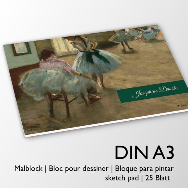 Kartenkaufrausch Zeichenblock in multicolor: DIN A3 Malblock Motiv Edgar Degas