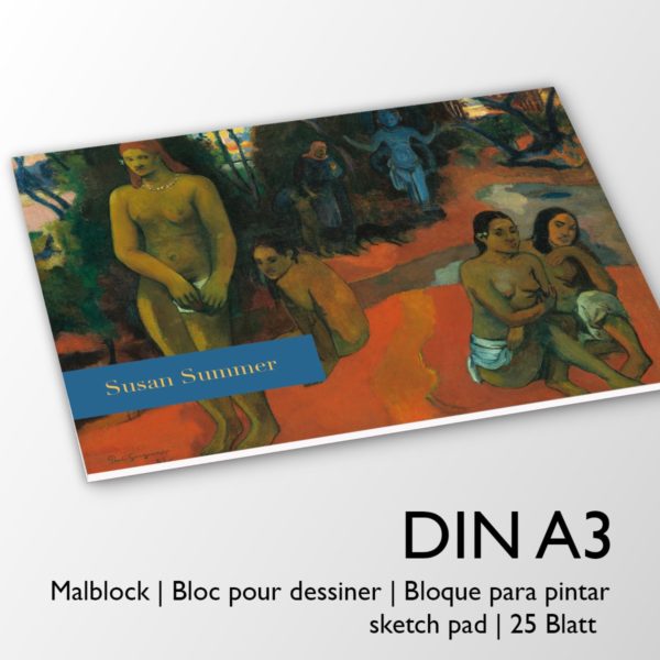 Kartenkaufrausch Zeichenblock in orange: Malblock Motiv Paul Gauguin
