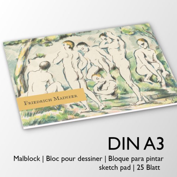 Kartenkaufrausch Zeichenblock in beige: Malblock Motiv Paul Cézanne