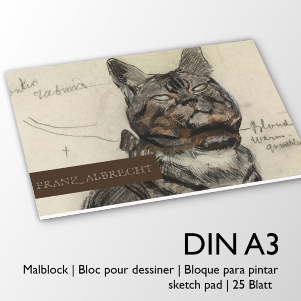 Kartenkaufrausch Zeichenblock in beige: Tier DIN A3 Malblock Kunst