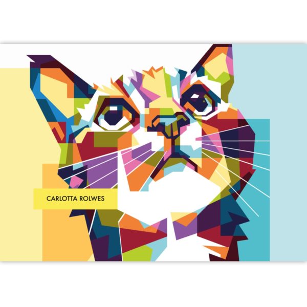 Personalisierbare Zeichenblöcke in multicolor: Cool Cat DIN A3 Malblock
