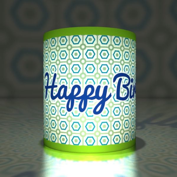 Kartenkaufrausch dekorative Happy Birthday Transparentlichter in grün
